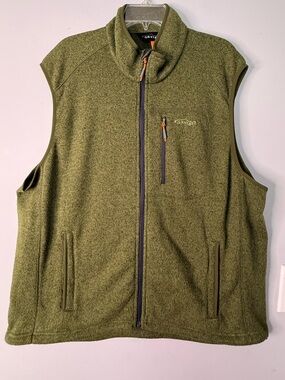 Orvis Green Men's Fleece Vest with Zip Chest Pocket XXL